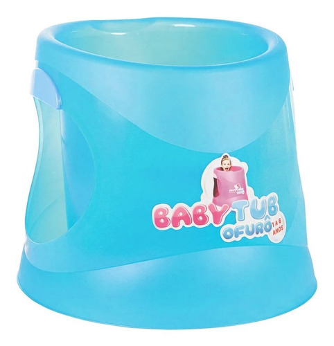 Banheira Babytub Ofurô Cristal - 1 A 6 Anos - Azul Translúci