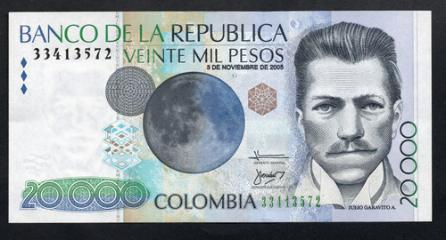Colombia 20.000 Pesos 2005 Unc Nuevo 