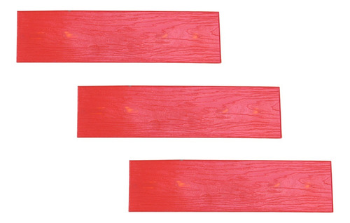 3x Molde Estampado Hormigón Piso Madera Flexible 120x31cm