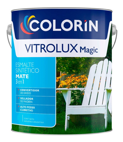 Esmalte Sintetico Blanco Mate Colorin Magic X 1 Litro