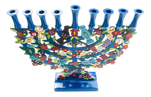 Menorah Yair Emanuel, Estilo ''arbol Con Pajaros'', Metal