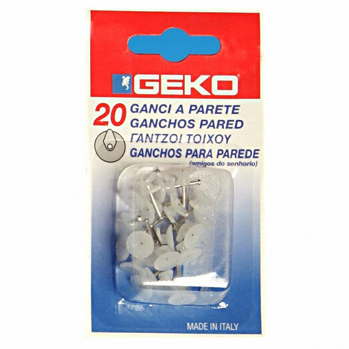Gancho Clavo Acero T/ Cuelga Facil X 20 Unidades Geko Italy