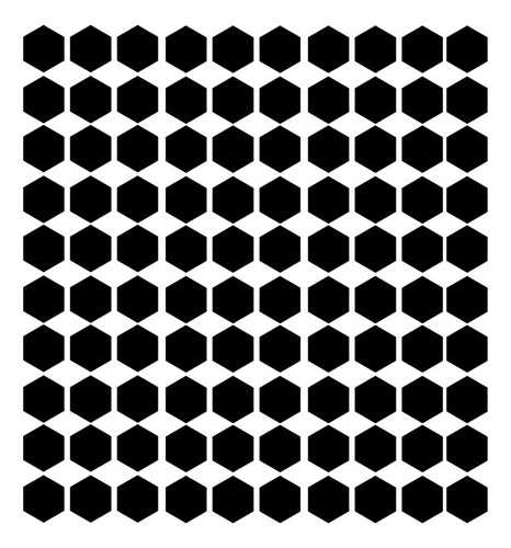 Para Juego De Pegatinas De 100 Piezas De Espejo Hexagonal, /