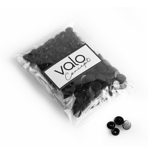 Valo Concept 1000 Juegos Broches Plásticos T5 Para Snap Color Negro