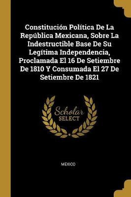 Libro Constituci N Pol Tica De La Rep Blica Mexicana, Sob...