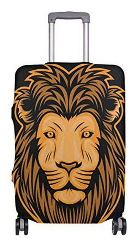 Maleta - Suit  Cover Lion Head Yellow Black Background E