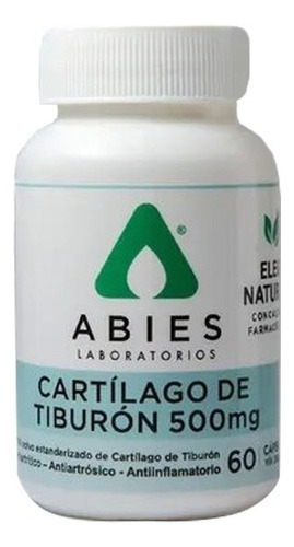 Cartílago De Tiburón Abies® 500 Mg X 60 Cap. Sabor Neutro