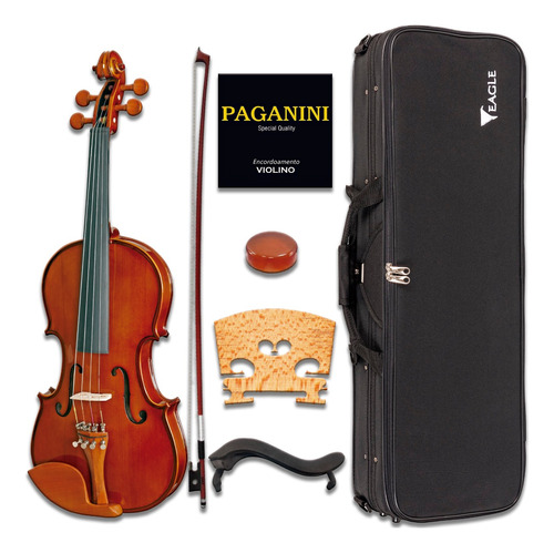 Violino Eagle 4/4 Ve441+case, Breu, Arco, Espaleira E Corda