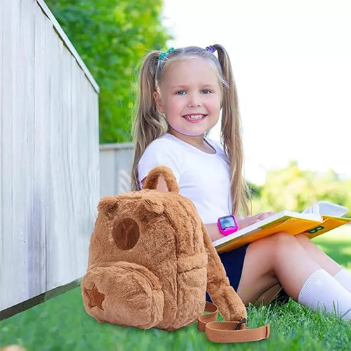 Linda Mochila De Peluche Para Muñecas Capibara