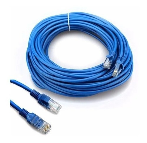 Puntotecno - Cable De Red 20 Mts Azul Categoria 5e