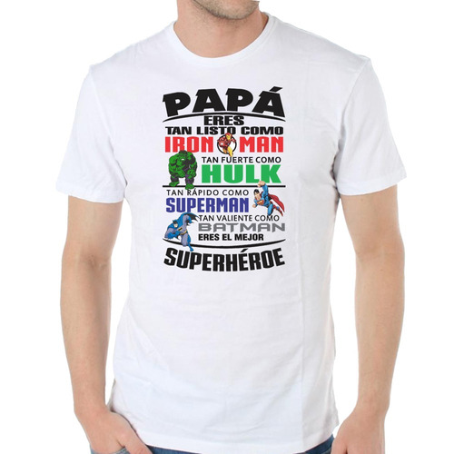 Remera De Hombre Dia Del Padre Super Papa Superheroe