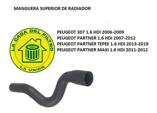 Manguera Radiador Superior Citroen C4 1.6 04-08 Diesel