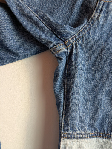 Pacsun Jeans Pachwork Rectos Tiro Alto Azul Claro Mujer (Usado)