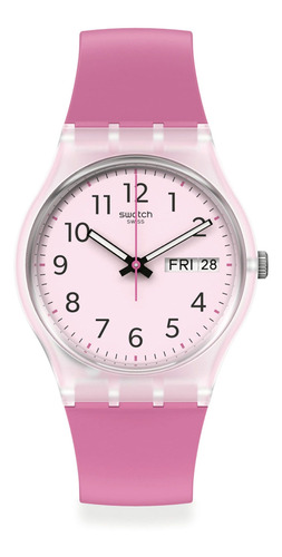 Reloj Swatch, Dama - Ge724 Por Color de la correa Rosa chicle Color del bisel Rosa Color del fondo Rosa