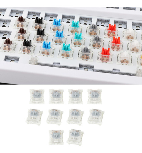 2 Interruptores De Teclado Mecânico De 3 Pinos Rgb Led Smd