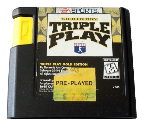 Triple Play Gold Edition Cartucho Para Sega Genesis 1996 Ea 