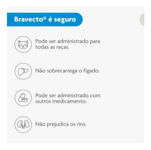 Msd Bravecto Plus Gatos Transdermal 2,8 A 6,25kg 250mg Branco