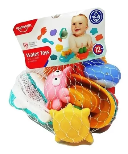 Set Juguetes Para Bañera X17piezas - Juguetes P/ Agua Bebes