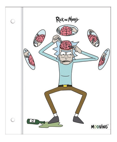 Carpeta Escolar N3 Cordon Mooving Rick And Morty