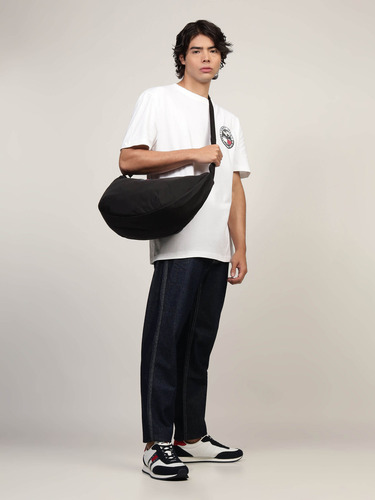 Bolsa Hobo Color Negro Con Logo Unisex Tommy Jeans