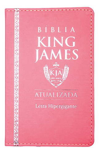 Bíblia King James Atualizada Capa Luxo Lt Hipergigante Rosa