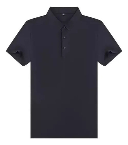 Camisa Polo De Seda Gelo Camiseta Manga Curta Masculina