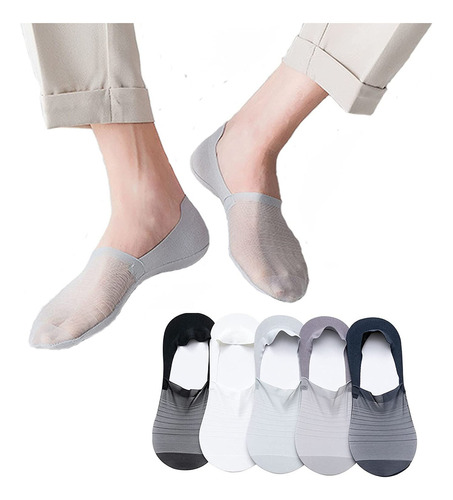 Calcetines Invisibles De Seda Para Verano, 5 Pares