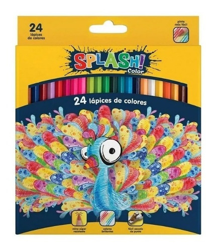 Lapices De Colores Faber Castell Splash X24 Largos