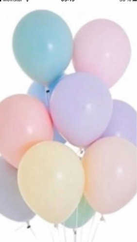 Globo Con Helio Colores Pasteles !! Los Mas Grandes !!
