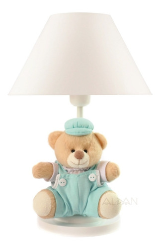 Abajur Infantil Ursinho Ted Tiffany Luminária Quarto Bebê