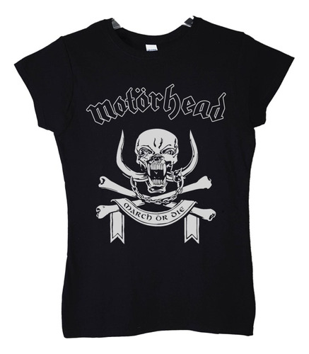 Polera Mujer Motorhead March Or Die Metal Abominatron