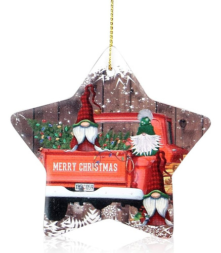 Adornos De Arbol De Navidad De Ceramica Con Estrellas Para A