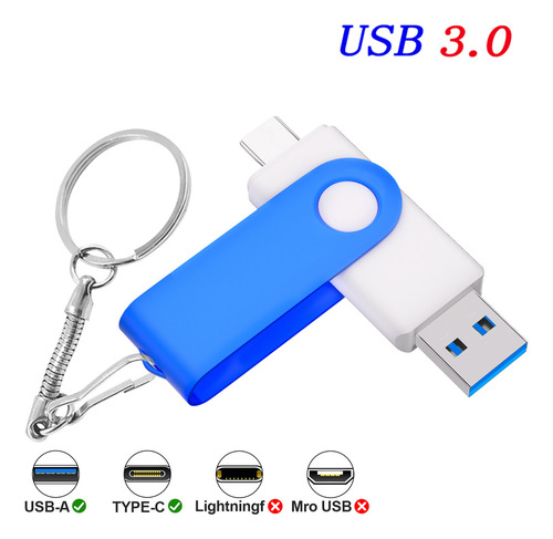 Type-c 2 In 1 Pendrive 64gb Usb 3.0 Memoria Usb De Plástico