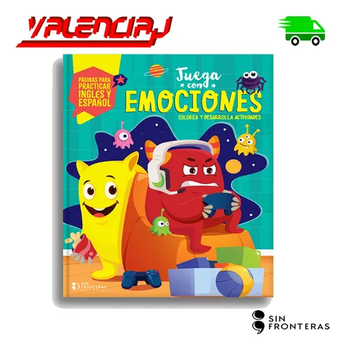 Libro Para Colorear Infantil 2 Unidades Emociones Y Mascotas
