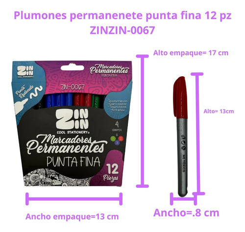 36 Plumon Marcador Permanente Negro Tipo Sharpie Escolar