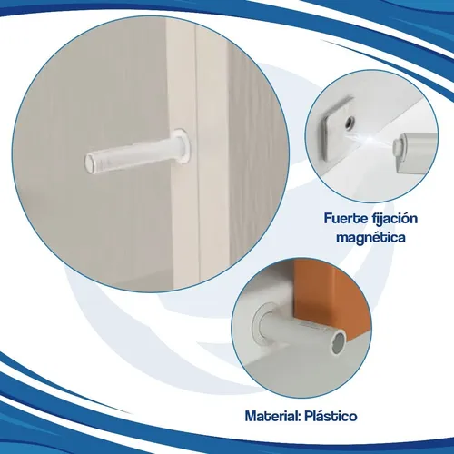 Sistema Push Open Puerta Embutir 70 Mm Blanco Plástico X 50*