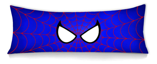 Cojin Almohada Larga Spiderman Abrazable Azul 35x100cm