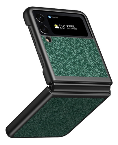 Funda De Teléfono Con Textura De Litchi Verde Para Samsung G