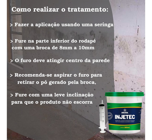 Kit Com 5 Injetec Impermeabilizante Elimina Umidade