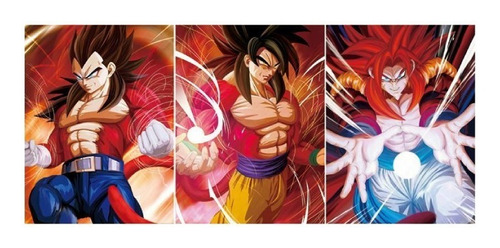 Decorativo 3d Lenticular Goku Y Vegeta Fase 4 Dragon Ball Gt | Cuotas sin  interés