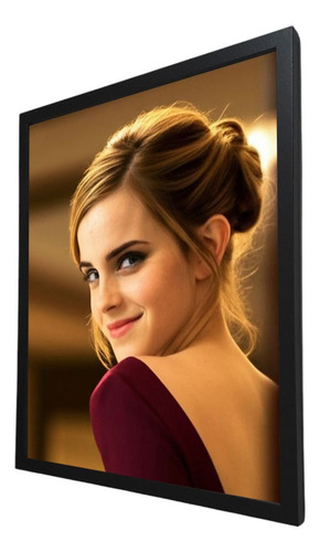 Cuadro Decorativo Emma Watson Con Marco Am701 Marco Negro