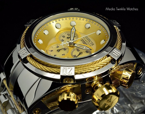 New Relojes Invicta Mens Swiss Reserve Bolt Zeus Gold