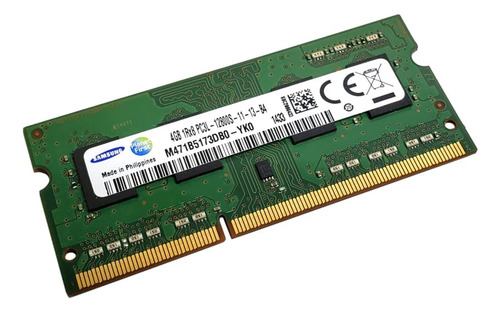 Samsung Ram So-dimm Ddr3l 4gb Pc1600 Ub Id