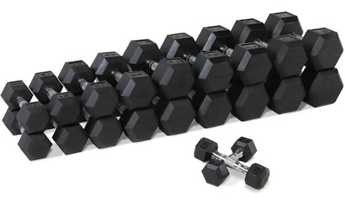 Mancuerna Hexagonal Engomada 9 Kg - X Unidad - Pesa Goma