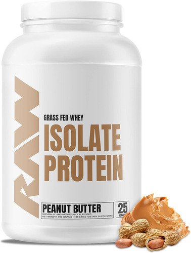 Isolate Protein Raw Nutrition Proteina 1.89 Lbs 25 Serv Peanut Butter