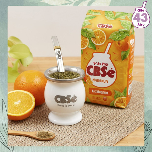 Imagen 4 de 8 de Yerba Mate Cbse Naranja Con Palo Libre De Gluten Sin Tacc