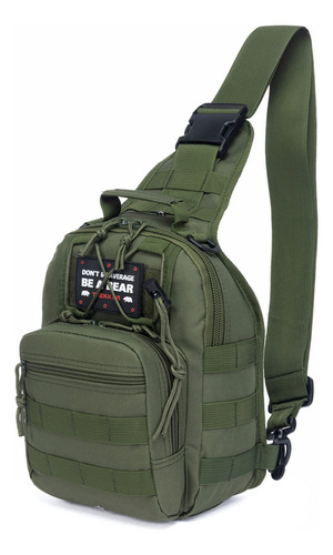 Bolsa Militar Shoulder Bag Tática Transversa Reforçada Peito Cor Verde-musgo