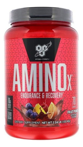 Amino X Bsn 70 Serv Bcaa's Aminoácidos Original Con Reg San.