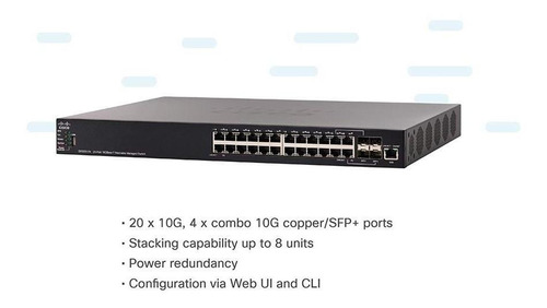 Switch Cisco Sx550x-24 24 Puertos 10 Gigabit 10g Base-t