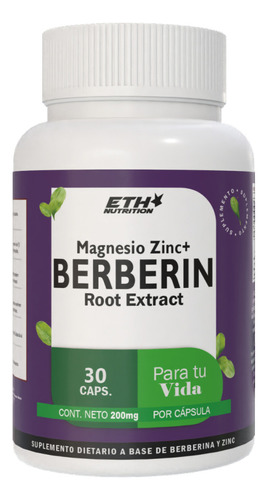 Berberina Suplemento Natural Metabolismo Control De Glucosa Sin Sabor